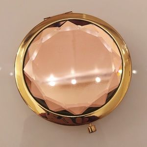 Gold & Rose Diamond Compact Mirror
