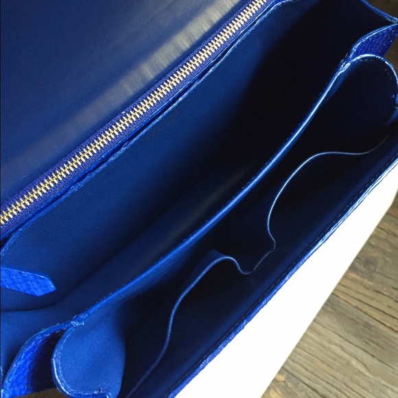 Celine Python Medium Box Bag in Indigo, NIB - Picture 3 of 4