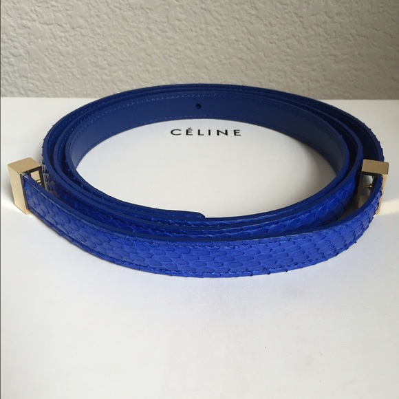 Celine Python Medium Box Bag in Indigo, NIB - Picture 4 of 4