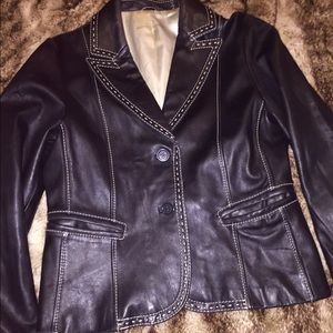 Black authentic leather jacket