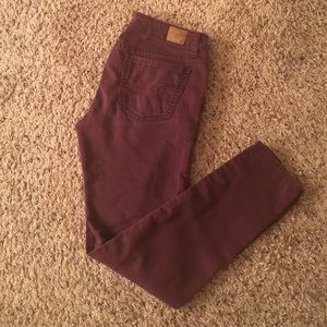 Maroon jeans