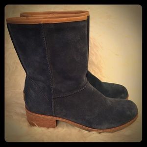 Suede Ugg heeled boots size 38