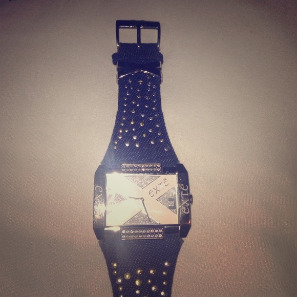 Denim studded Extē watch