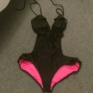 Cute one piece with open back!