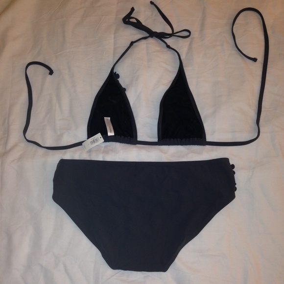 NWT Gap Floral Appliqué Grey Bikini - Picture 3 of 4