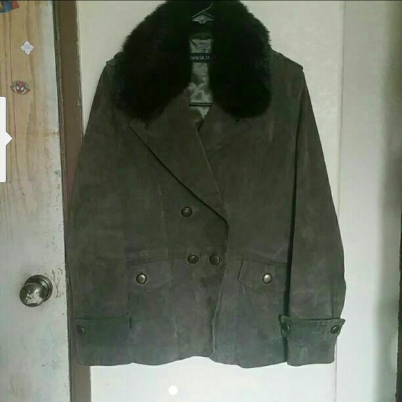 Pamela Mccoy leather coat