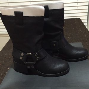 Black Motorcycle Boots Size 6
