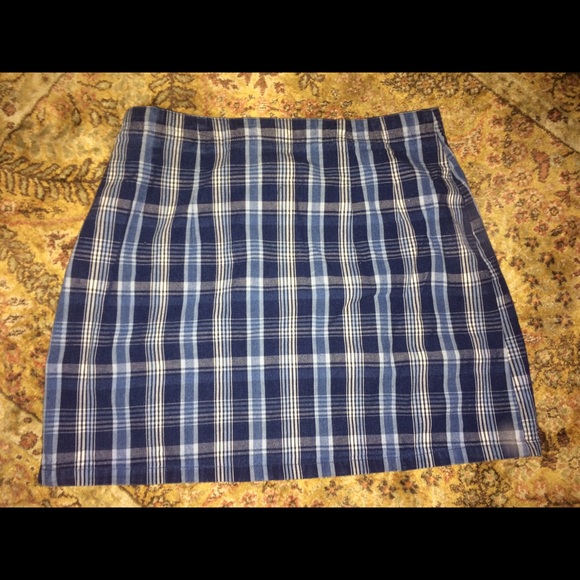Vintage 90s Button Down Plaid Skirt - Picture 3 of 3