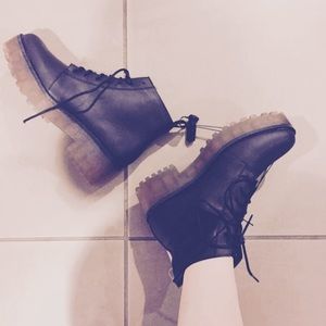 H&M black skinny ankle booties