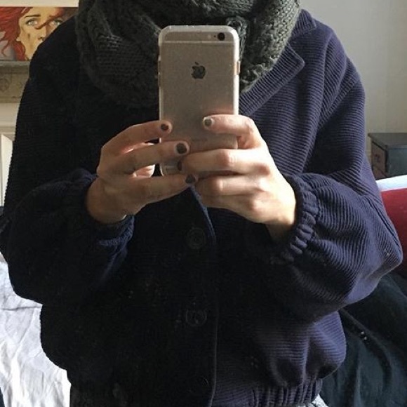 American Apparel navy ribbed jacket