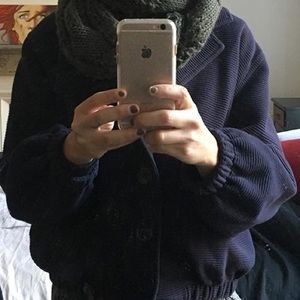 American Apparel navy ribbed jacket