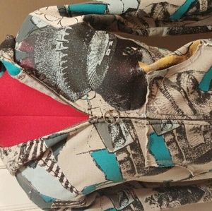 Volcom Tan & Blue Graphic Hoodie