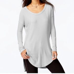 Free People heather grey thermal tunic