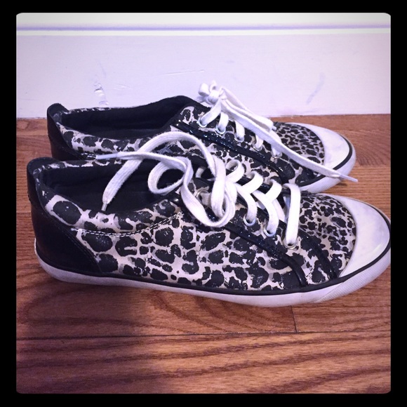 Coach Shoes - Coach Leopard Sneakers