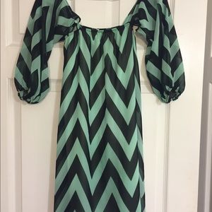 Women's Chevron cold shoulder shirt