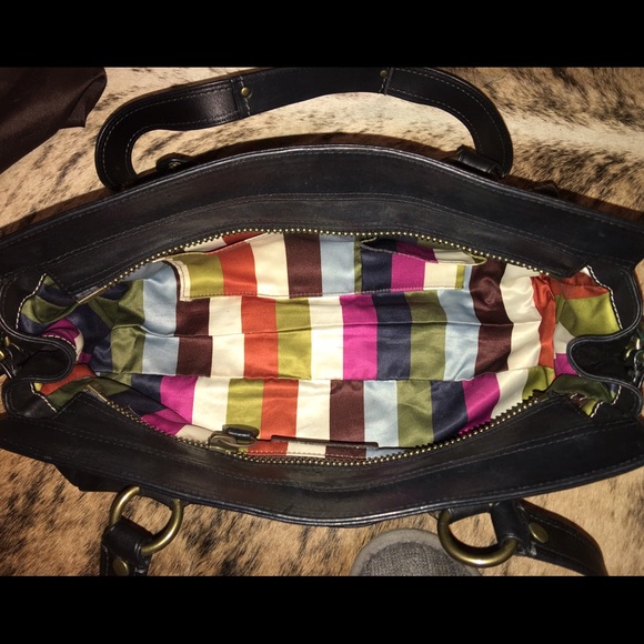 Vintage Coach Legacy Mandy Satchel Black Vachetta - Picture 3 of 4