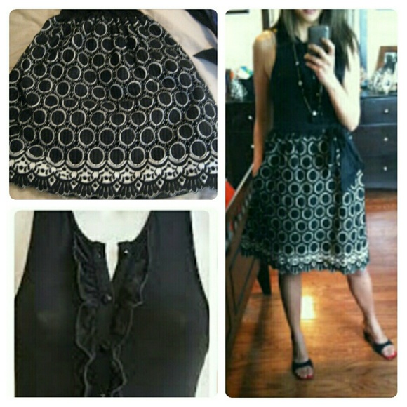 /SOLD/ Anthropologie Embroidered Annular Dress 4 - Picture 3 of 3