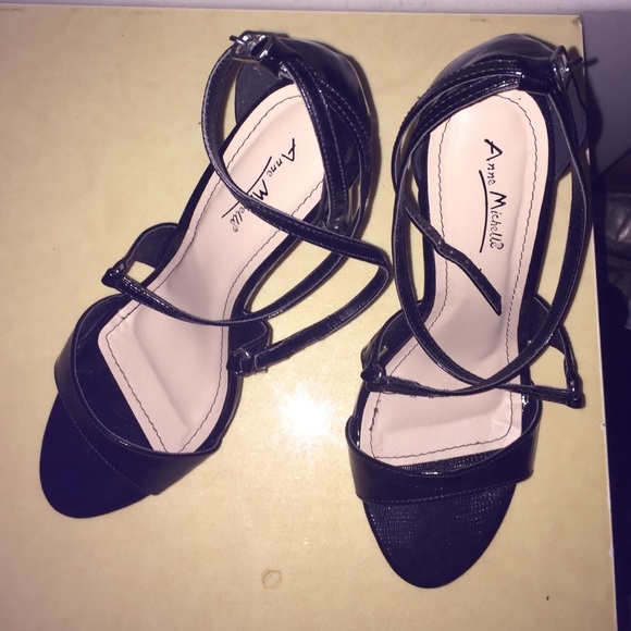 Black Open Heels - Picture 1 of 4