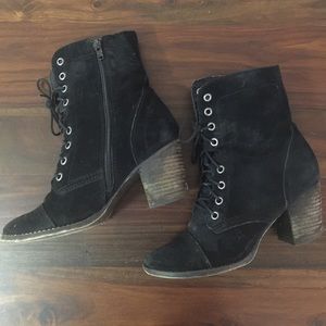 Black ankle booties.
