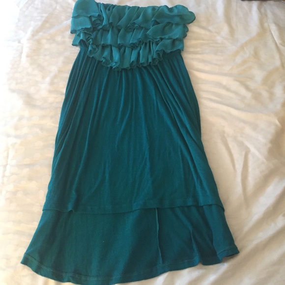 Strapless Maxi High-Low Dress 👗