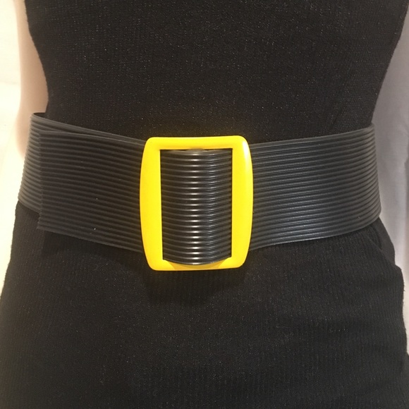 Vintage 80s Two Blondes Rubber Belt