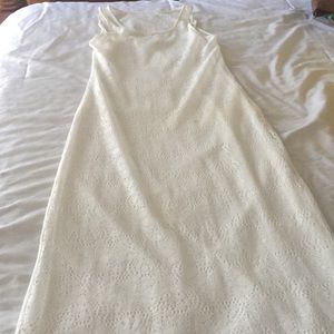 White/Ivory Strapless Maxi Dress