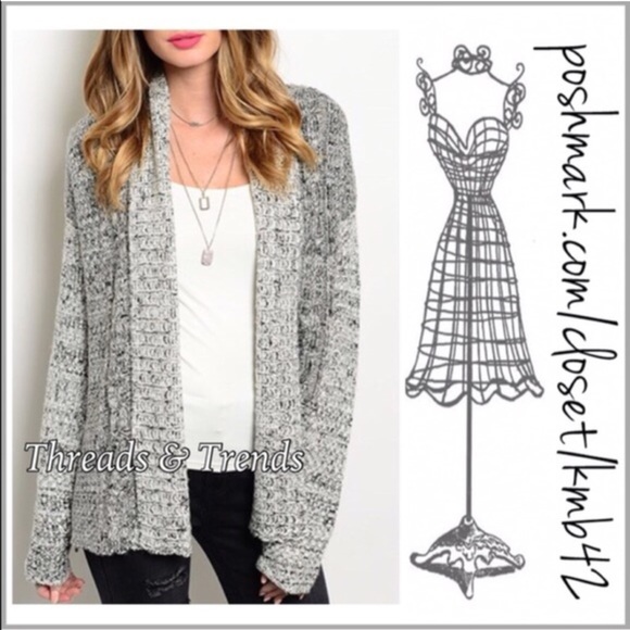 Loose Knit Open Cardigan M, L - Picture 3 of 3