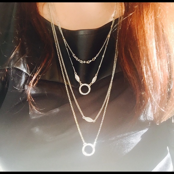 Last One!!! Pavé 4 Tier Necklace Set