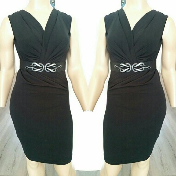 Black fitted dress