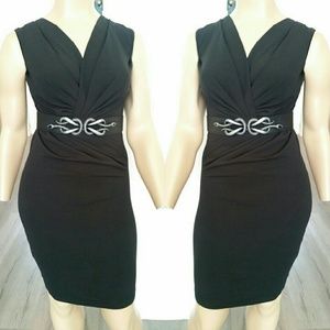 Black fitted dress