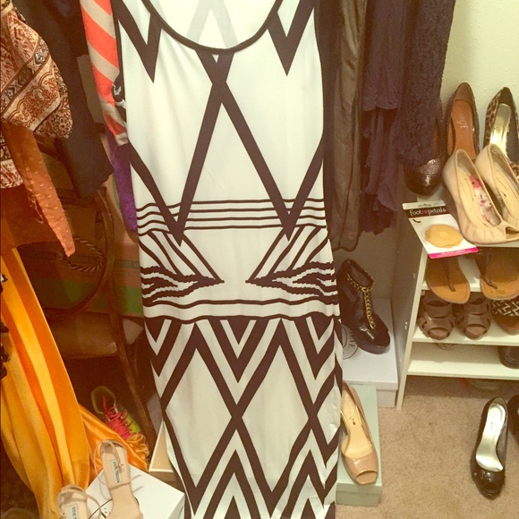 Black and white Maxi dress