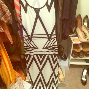 Black and white Maxi dress