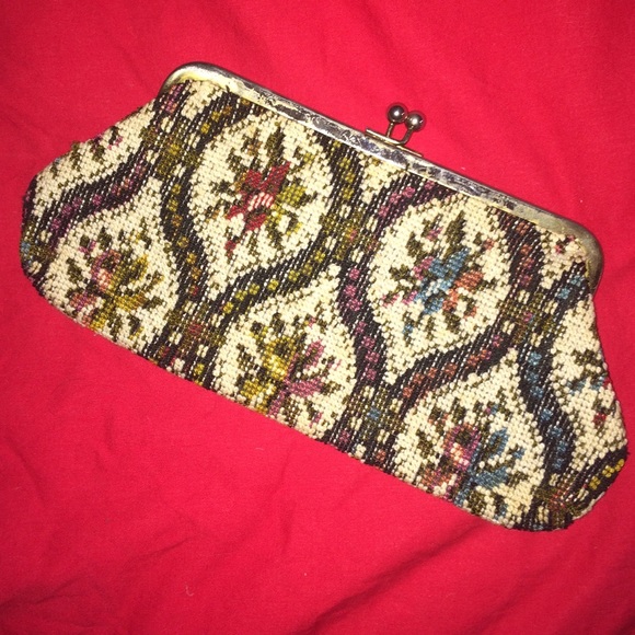 Vintage Needlepoint Clutch