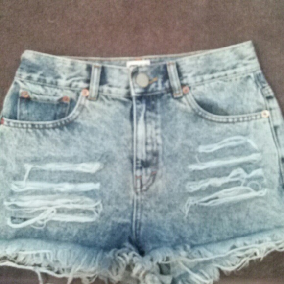 High waisted ASOS distressed shorts