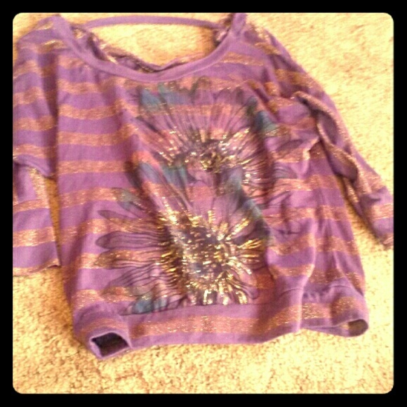 Quarter sleeve purple and gold