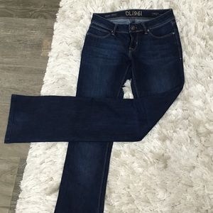 DL1961 Cindy Slim Boot, dark wash, size 24