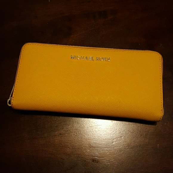 Michael Kors Yellow Saffiano Wallet