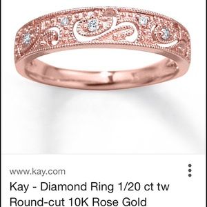 💍10k rose gold, 1/20th carat diamond ring💍