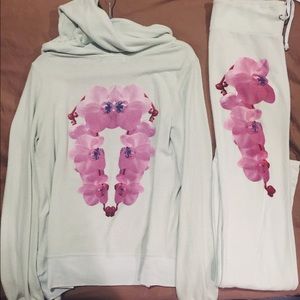 Wildfox Orchid Twins Tracksuit SET Jacket & Pants