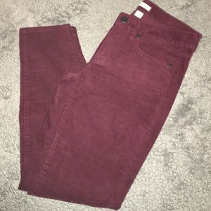 J. Crew Corduroy Skinny Jeans