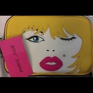 Betsey Johnson GLAMOUR face Wristlet NWT