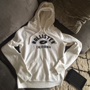 White Hollister Sweatshirt Hoodie