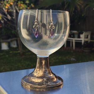 💥MAKE AN OFFER💥.925 amethyst dangle earrings💕