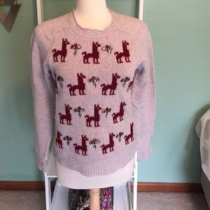 Jcrew llama sweater