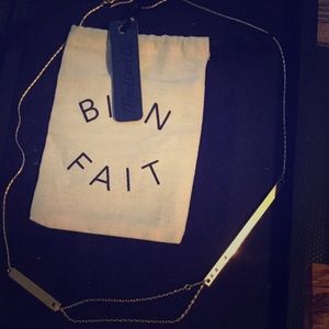 Madewell. Golden slab necklace