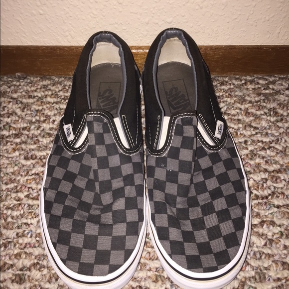 Vans checkered slip ons