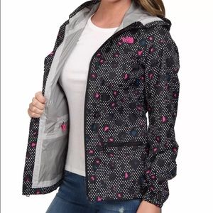 North face Karenna leopard rain coat NWT S