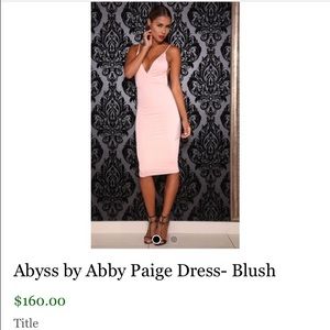 Abyss by Abby Backless dress in Blush!