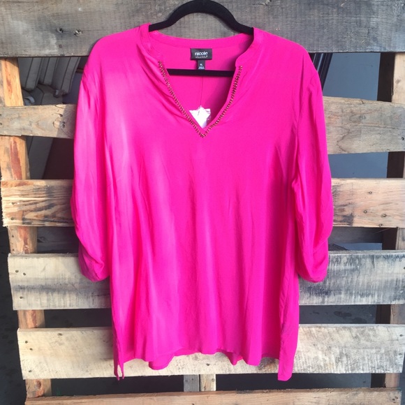 nicole by Nicole Miller pink blouse