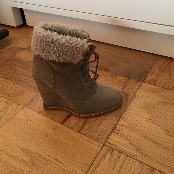 Wedge ankle boots warm